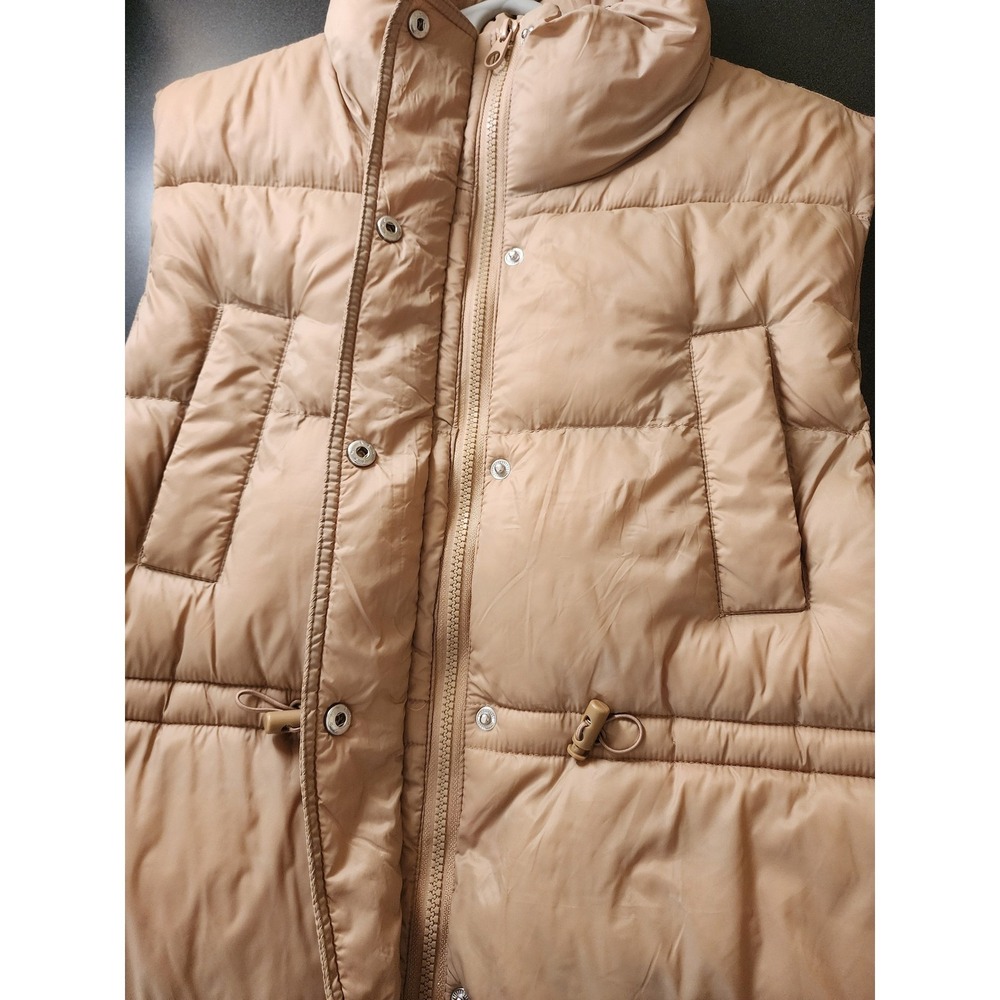 Love Tree Camel Brown Cinch Waist Puffer Vest - Medium Gorpcore